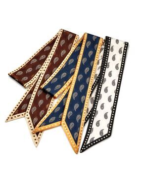 Skinny Scarf Set of 3 Hair Scarf Headband Purse Handle Wrap Boho